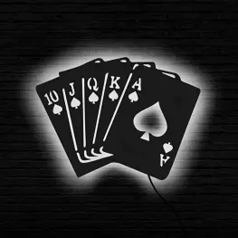 Ledli Tablo Led Şeritli Poker Kartları