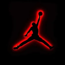 Michael Jordan Ledli Metal duvar Dekoru Kırmızı