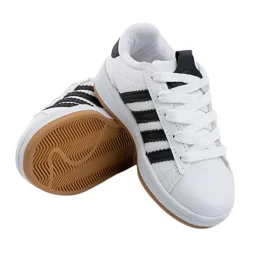 AlbiShoes Unisex Erkek - Kız - Çocuk Bebek Işıklı Cırtlı Okul Ayakkabısı Beyaz