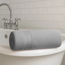KAYABEY HOME Büyük Boy 0 Pamuk Banyo ve Plaj Havlusu – 90×180 cm Gri
