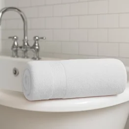KAYABEY HOME Büyük Boy 0 Pamuk Banyo ve Plaj Havlusu – 90×180 cm Beyaz