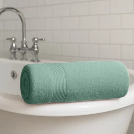 KAYABEY HOME Büyük Boy 0 Pamuk Banyo ve Plaj Havlusu – 90×180 cm Yeşil