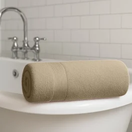 KAYABEY HOME Büyük Boy 0 Pamuk Banyo ve Plaj Havlusu – 90×180 cm Kahve
