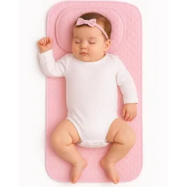 BYS BABY FASHION Nohut Desenli Bebek Alt Açma Minderi Pembe
