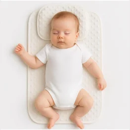 BYS BABY FASHION Nohut Desenli Bebek Alt Açma Minderi Beyaz