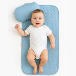BYS BABY FASHION Nohut Desenli Bebek Alt Açma Minderi Mavi