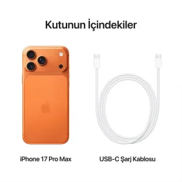 iPhone 17 Pro Max Akıllı Telefon  Kozmik Turuncu