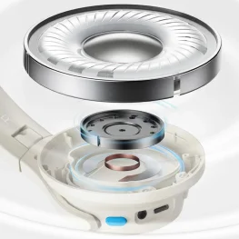Kablosuz Kulak Üstü Bluetooth Kulaklık Krem