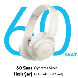 Kablosuz Kulak Üstü Bluetooth Kulaklık Krem